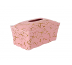 HM42 Pink Tempat Tisu dengan Motif Marmer